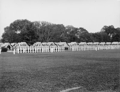 Parata, colpo di cannone al tramonto e colori, West Point, New York, c.1905 da Detroit Publishing Co.
